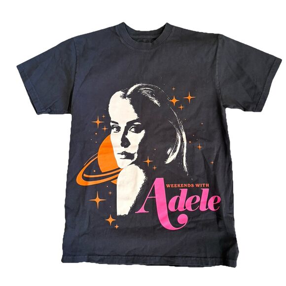 Adele Shirt  Small Black Weekends With Adele Concert Tour Graphic Tee Music - Picture 1 of 5
